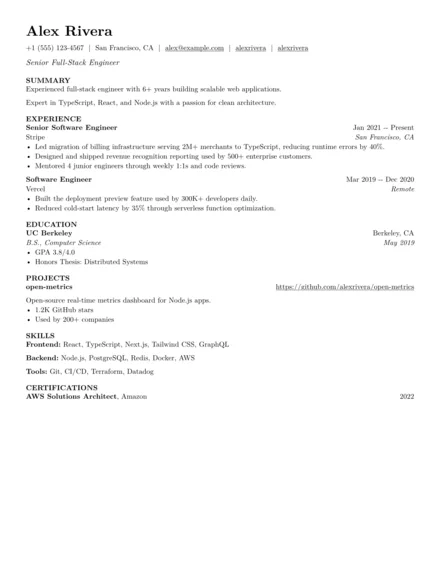 Classic Corporate resume template preview — Timeless layout preferred by traditional firms